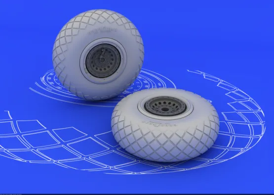 B-17 wheels 1:48 B-17 wheels 1:48
