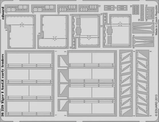 Tiger I Ausf. E early fenders for Zvezda 1:35