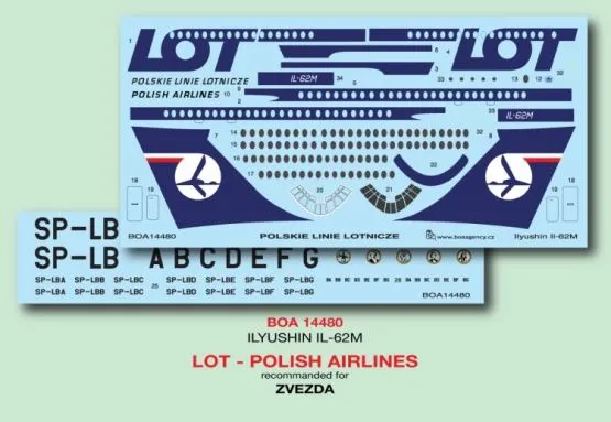 Ilyushin Il-62M - LOT Polish Airlines 1:144 Ilyushin Il-62M - LOT Polish Airlines 1:144