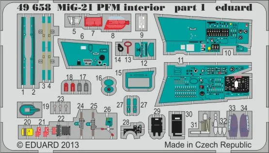 MiG-21PFM interior for Eduard 1:48