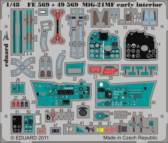 MiG-21MF interior for Eduard 1:48
