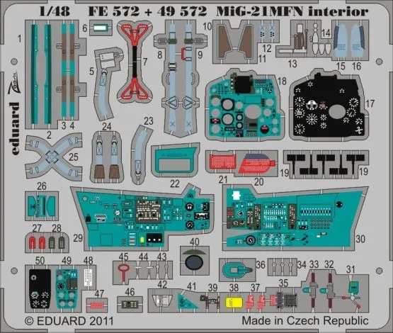 MiG-21MFN interior S.A. for Eduard 1:48