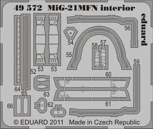 MiG-21MFN interior S.A. for Eduard 1:48