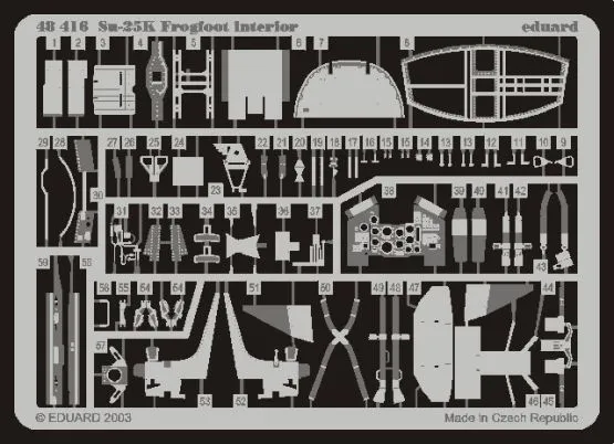 Su-25K Frogfoot interior for KP/ Smer 1:48 Su-25K Frogfoot interior for KP/ Smer 1:48