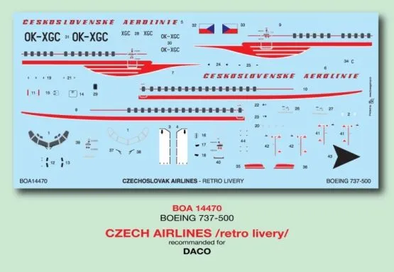 Boeing 737-500 - CZECHOSLOVAK AIRLINES 1:144