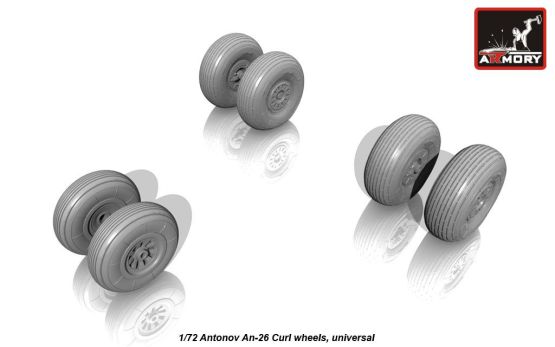 Antonov An-26 Curl weighted wheels 1:72