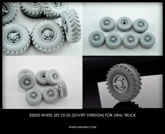 URAL-375/4320 Wheel Set (OI-25) Soviet version 1:35 URAL-375/4320 Wheel Set (OI-25) Soviet version 1:35