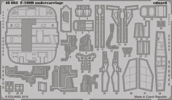 F-100D undercarriage for Trumpeter 1:48
