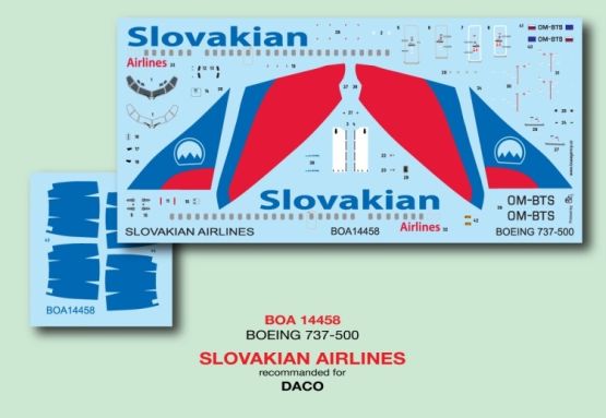 Boeing 737-500 - Slovakian Airlines 1:144