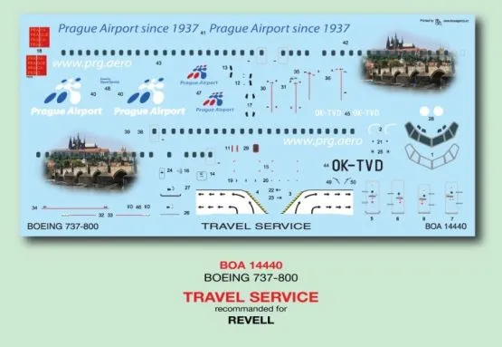 Boeing 737-800 - Travel Service "Prague Airport" 1:144 Boeing 737-800 - Travel Service "Prague Airport" 1:144
