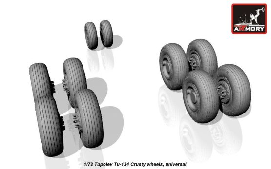 Tupolev Tu-134 Crusty wheels 1:72
