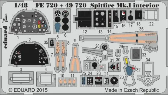 Spitfire Mk. I interior S. A. for Airfix - Zoom 1:48