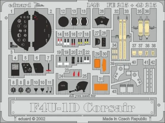 F4U-1D P.E. set für Tamiya - Zoom 1:48
