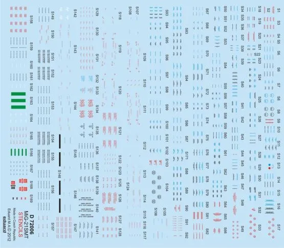 MiG-21SMT stencils 1:72