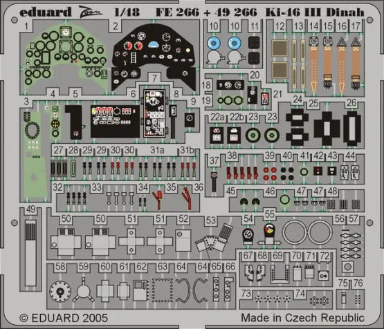 Ki-46 III Dinah P.E. set für Tamiya - Zoom 1:48