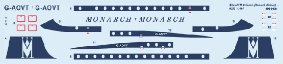 Bristol 175 Britannia - Monarch Airlines 1:144