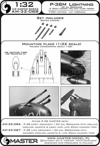 P-38M Lightning - armament set 1:32