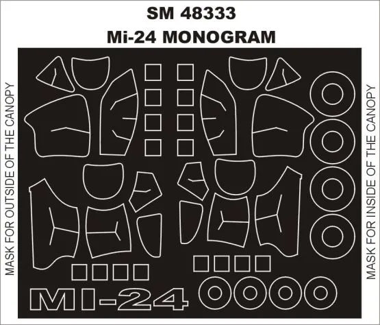 Mil Mi-24 mask for Monogram 1:48