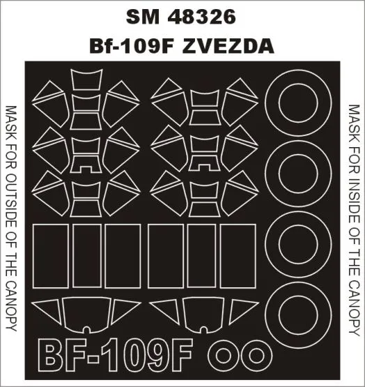 Bf 109F mask for Zvezda 1:48 Bf 109F mask for Zvezda 1:48