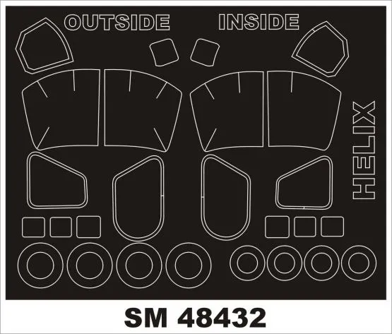 Ka-27 Helix mask for Hobby Boss 1:48