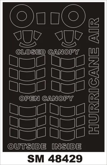 Hurricane Mk.I mask for Airfix 1:48