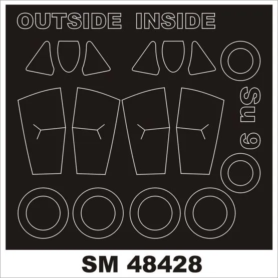 Su-9 mask for Trumpeter 1:48