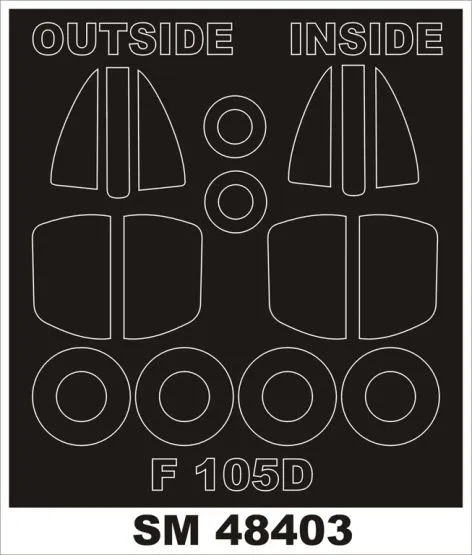 F-105D mask for Hobby Boss 1:48 F-105D mask for Hobby Boss 1:48