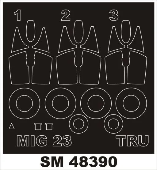 MiG-23 mask für Trumpeter 1:48