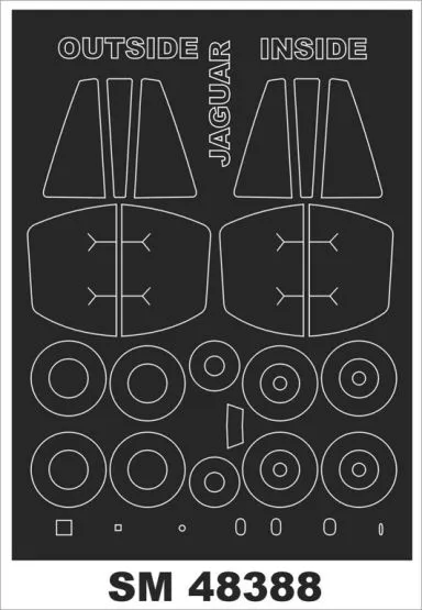 Sepecat Jaguar A mask for Kitty Hawk 1:48