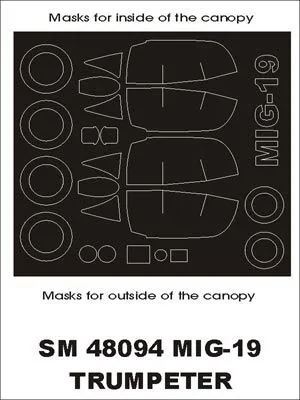 MiG-19 mask für Trumpeter 1:48