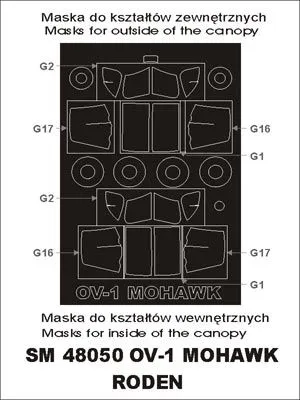 OV-1 Mohawk mask für Roden 1:48