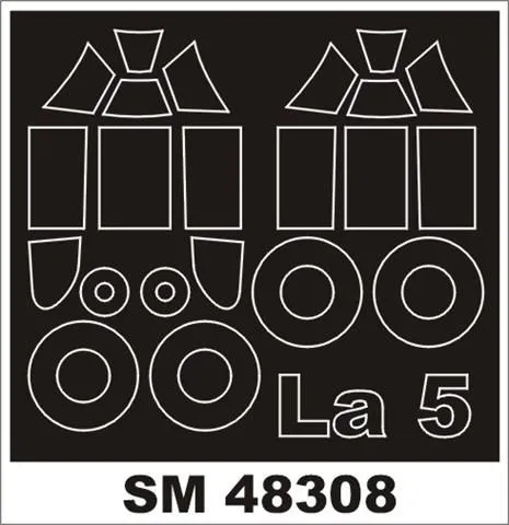 La-5 mask for Zvezda 1:48