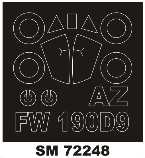 Fw 190D-9 mask for AZmodel 1:72