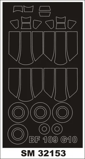 Bf 109G-10 mask für Revell 1:32