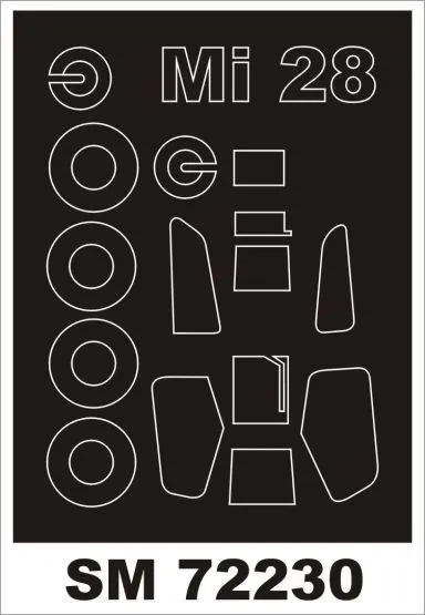 Mil Mi-28 Havoc mask for Zvezda 1:72