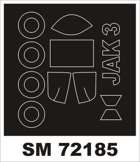 Yak-3 mask for Zvezda 1:72 Yak-3 mask for Zvezda 1:72