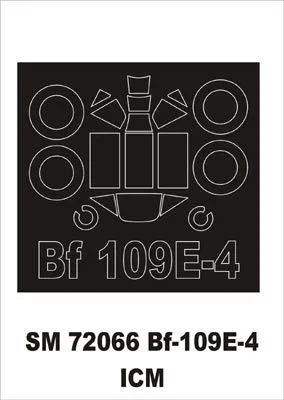 Bf 109E-4 mask for ICM 1:72