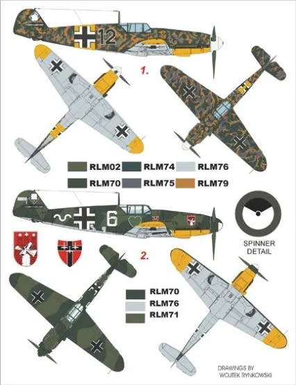 Bf 109F-2 super mask für Zvezda P.1 1:48