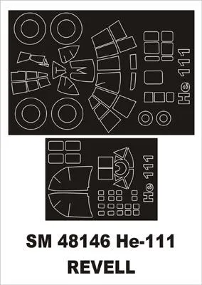 He 111H mask for Monogram/ Revell 1:48