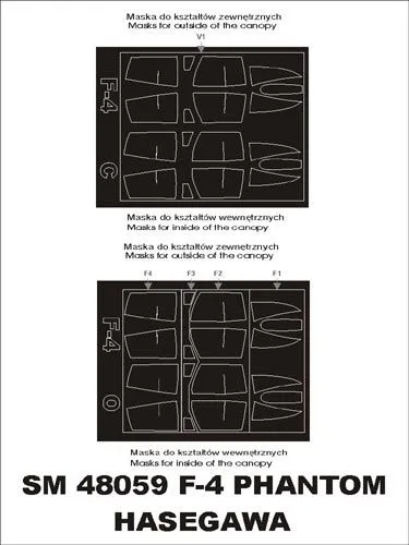 F-4 Phantom II mask for Hasegawa 1:48