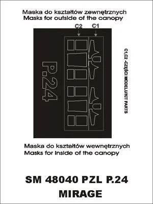 PLZ P-24F/G mask für Mirage 1:48