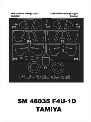 F4U-1D Corsair mask for Tamiya 1:48