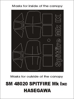Spitfire Mk.VIII/IX mask for Hasegawa 1:48