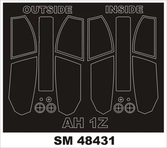 AH-1Z Viper mask for Kitty Hawk 1:48