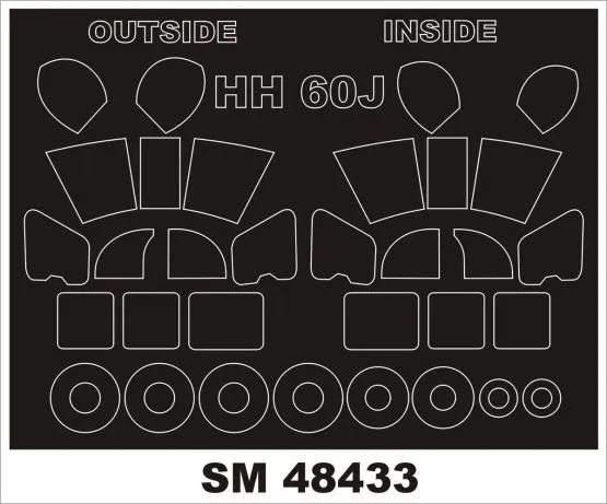 HH-60J mask for Italeri 1:48