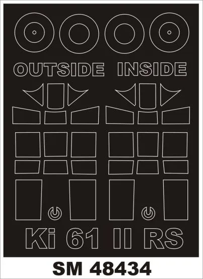 Ki-61 II Kai mask for RS Model 1:48