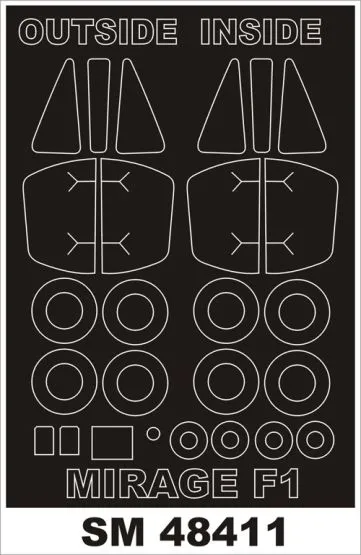 Mirage F.1CT/CR mask für Kitty Hawk 1:48