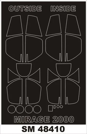 Mirage 2000B/N/D mask for Kinetic 1:48