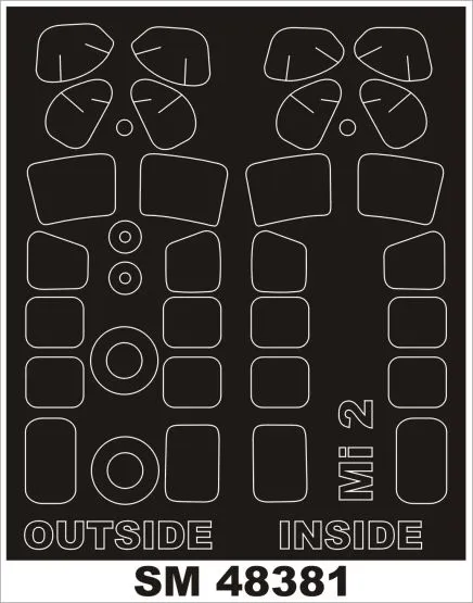 Mil Mi-2 mask for Aeroplast 1:48