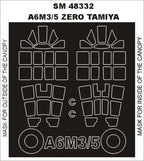 A6M3/5 Zero mask für Tamiya 1:48